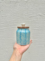 Chevron Handpainted Airtight Ceramic Jars