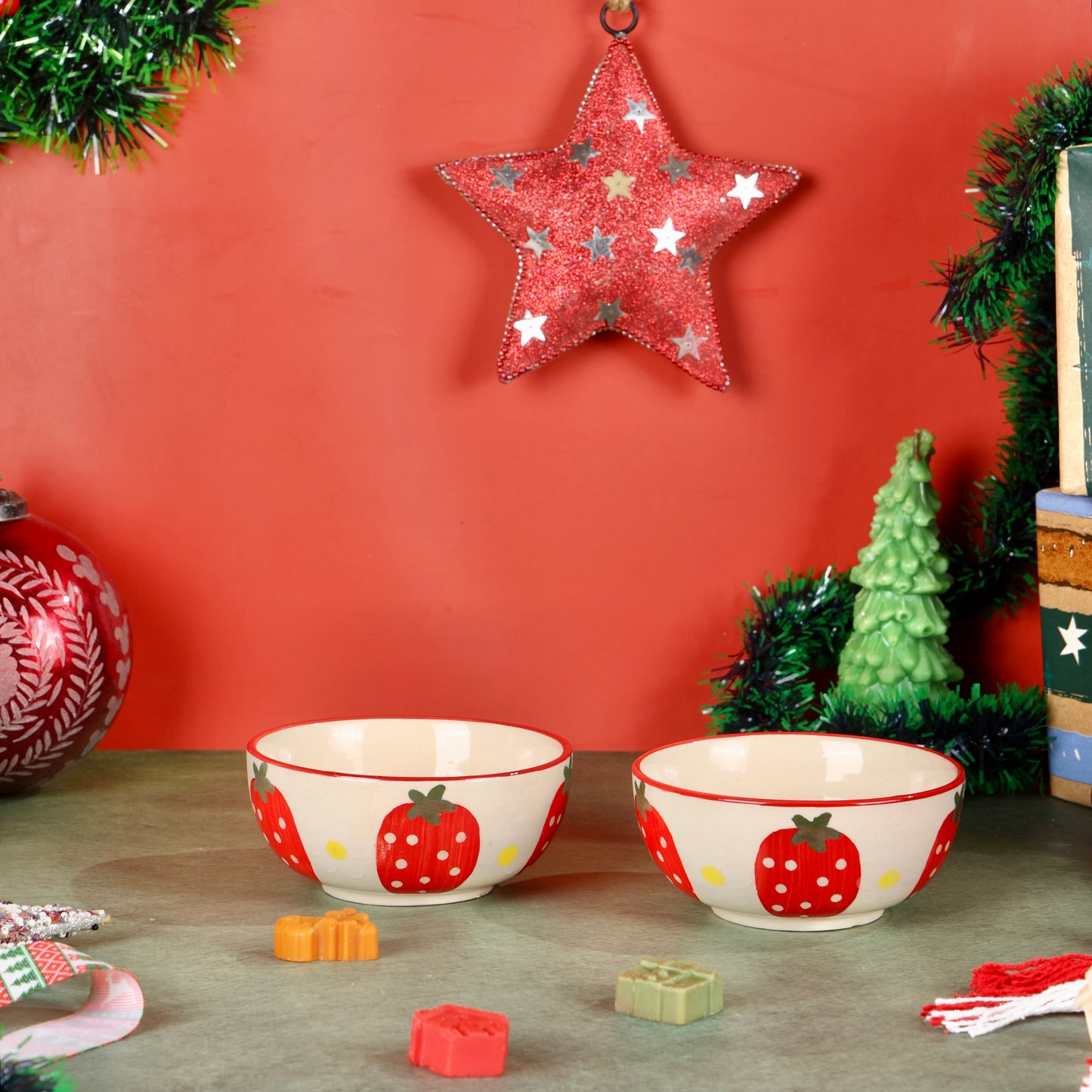 Strawberry portion bowl - Set of 2