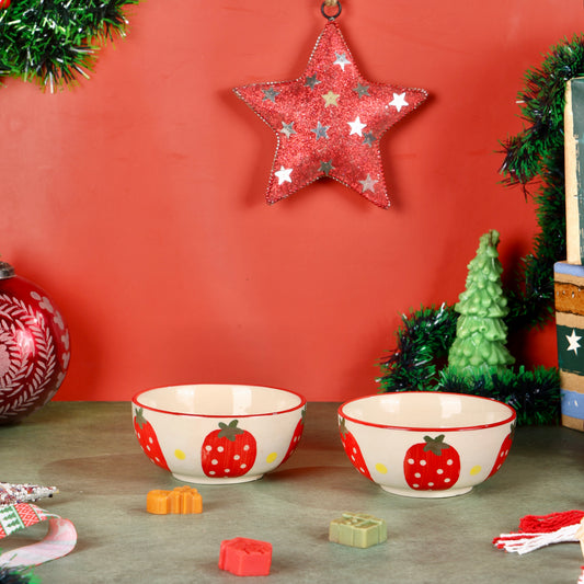 Strawberry portion bowl - Set of 2
