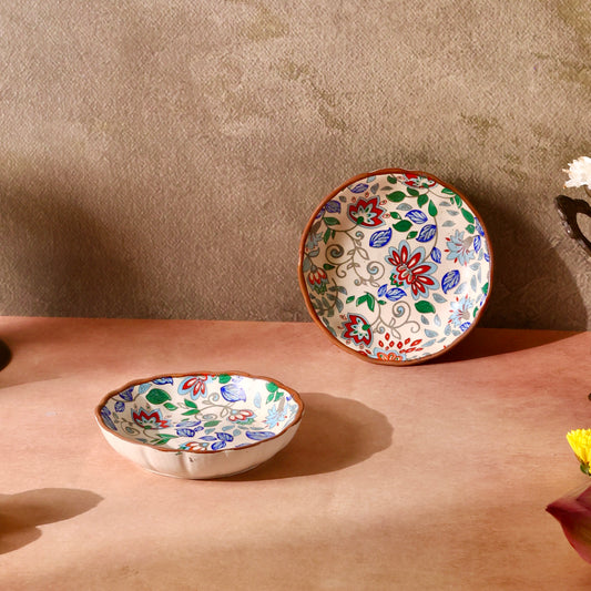 Kamal Bagh Scalloped Mini Bowls - Set of 2