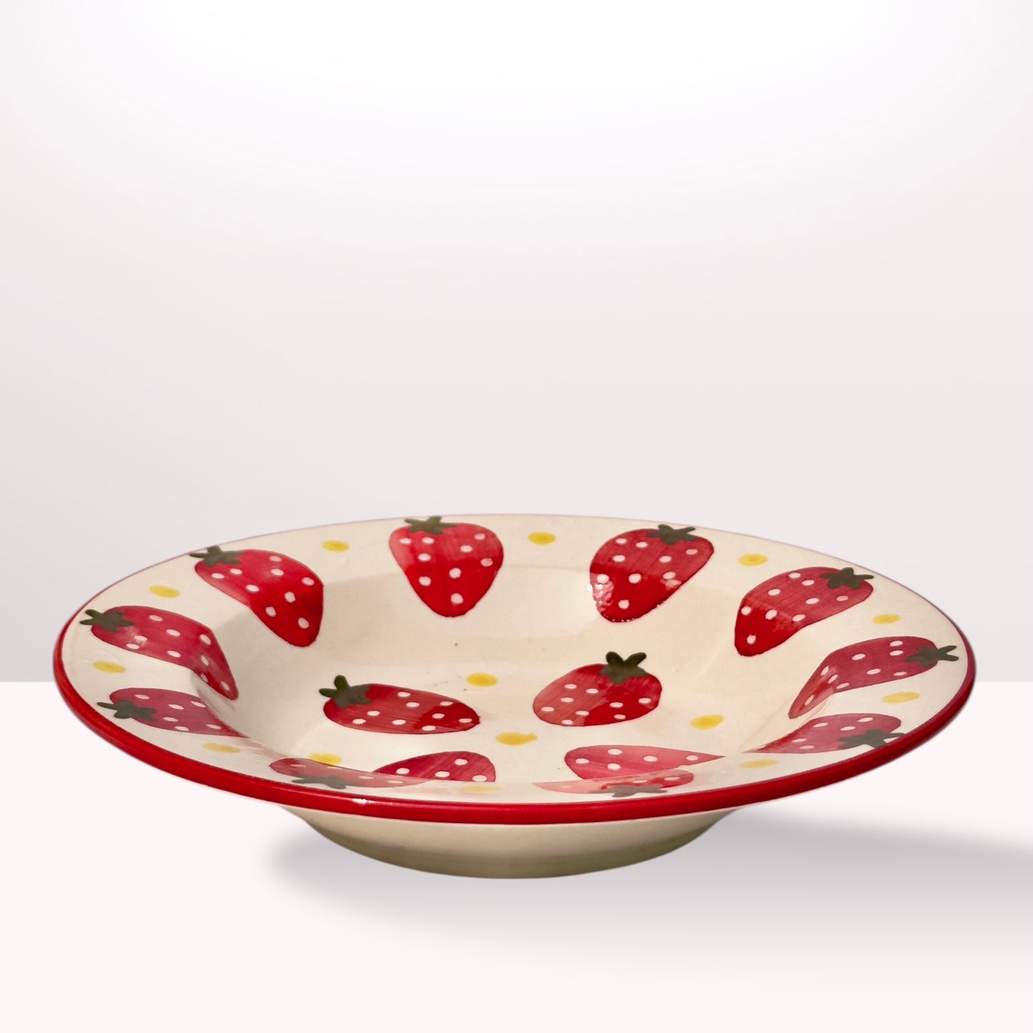 Strawberries and Daisies Pasta Plate Large