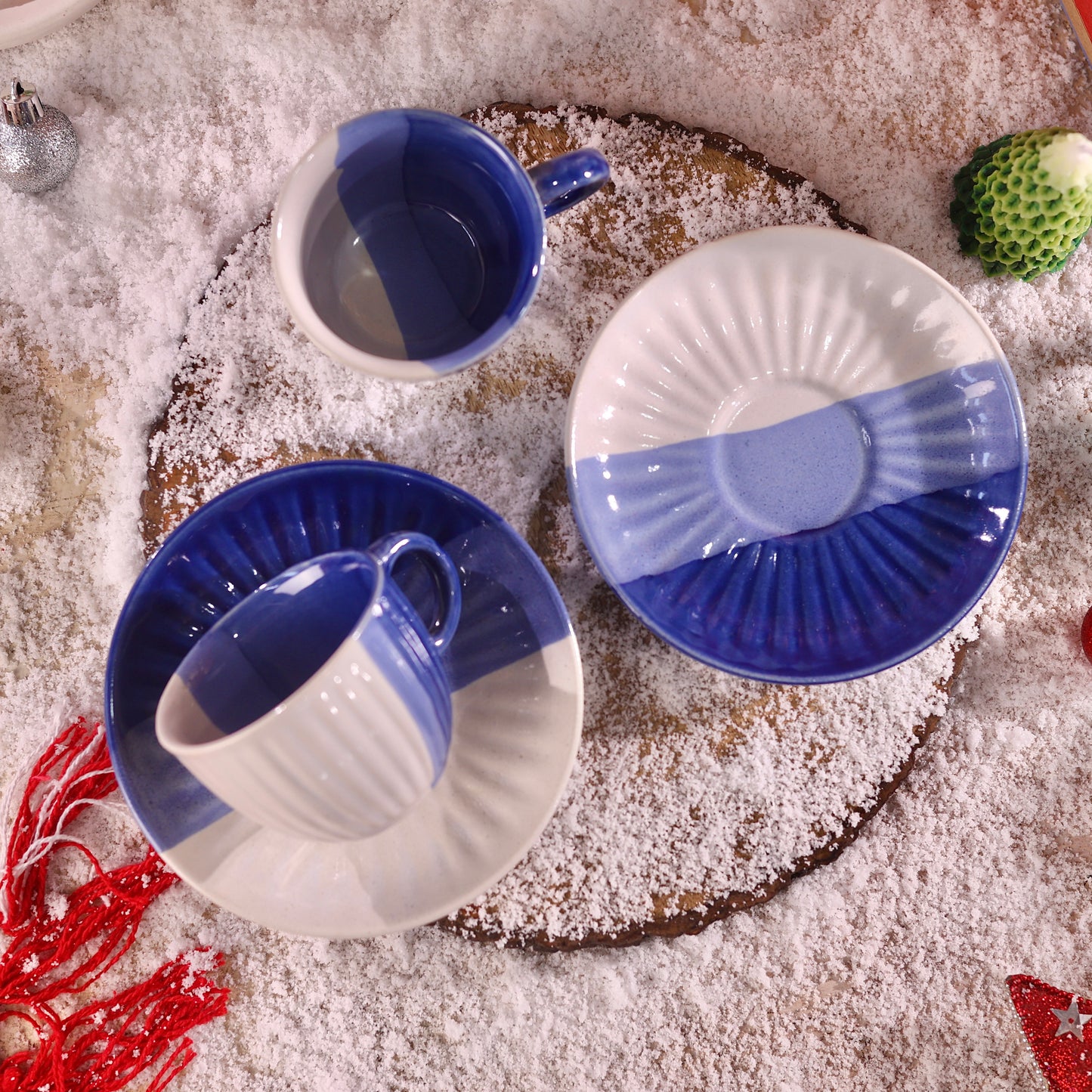 Malibu Garden Tea Party Cup and Saucer Set - 2 cups and 2 saucers