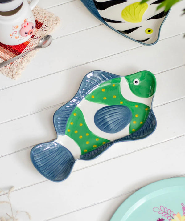 Serra Green Fish Platter