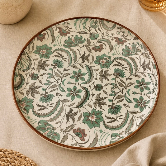 Phool Bagh Deep Sided Plate Large - with minor imperfections