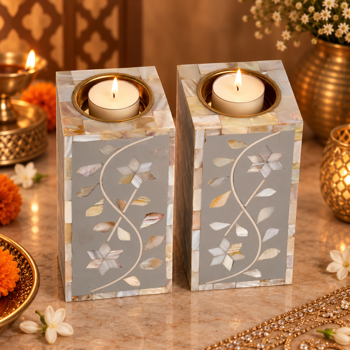 Sitara Aura Candle Stands