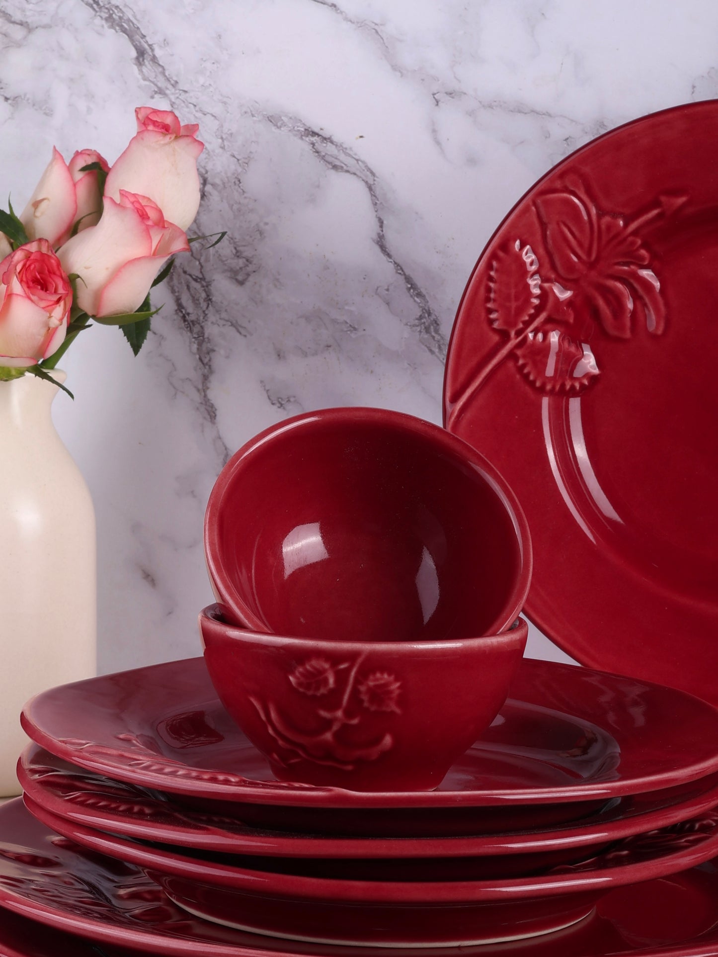 Hibiscus Bloom 20 piece Dinner Set
