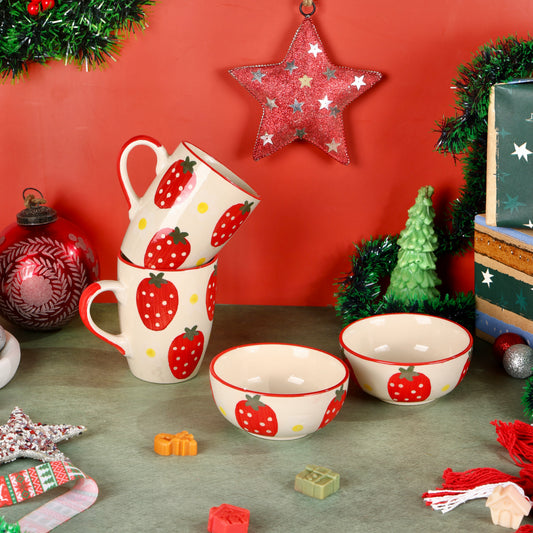 Strawberry Snack Set - Set of 4