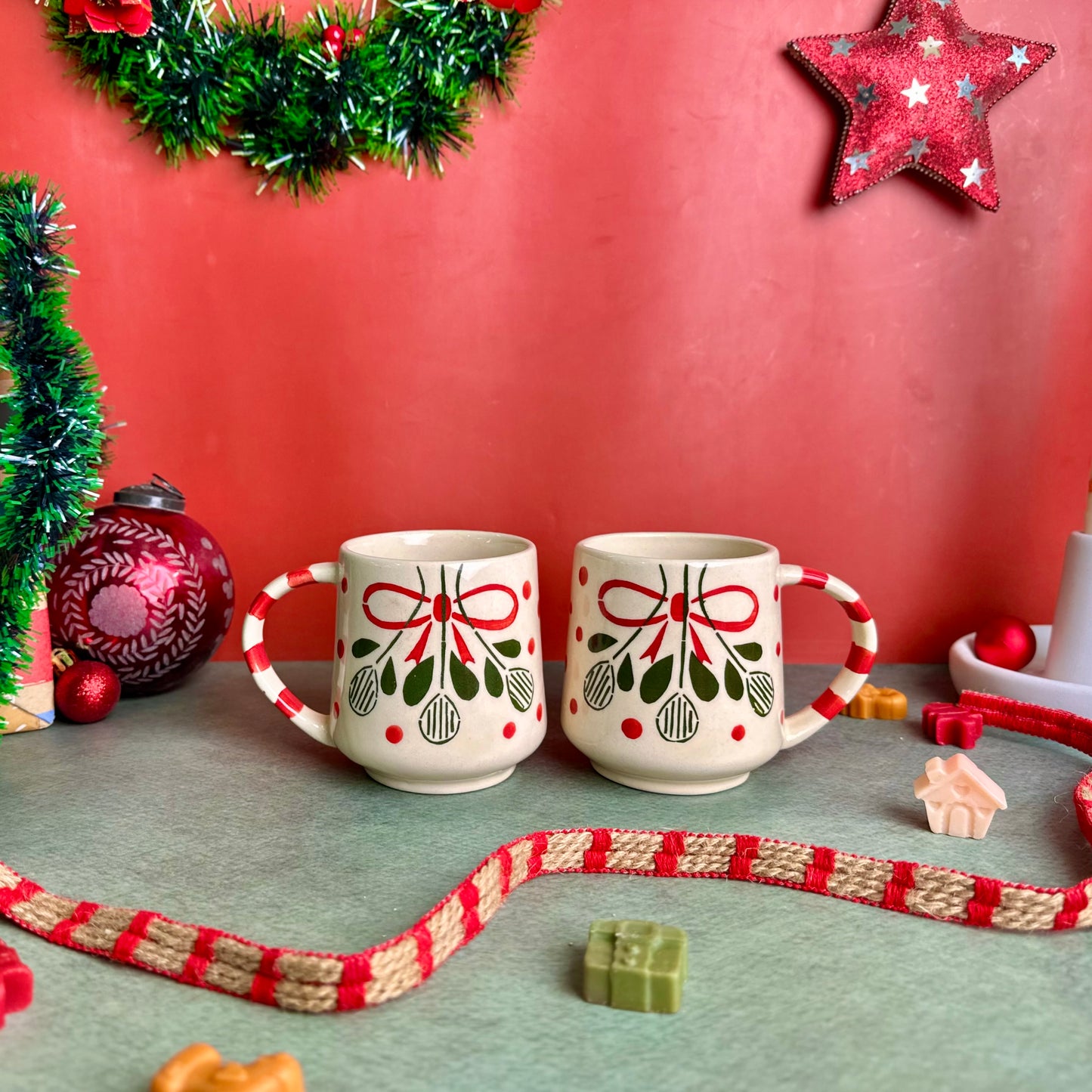 Merry Moments Stoneware Mug - Set of 2