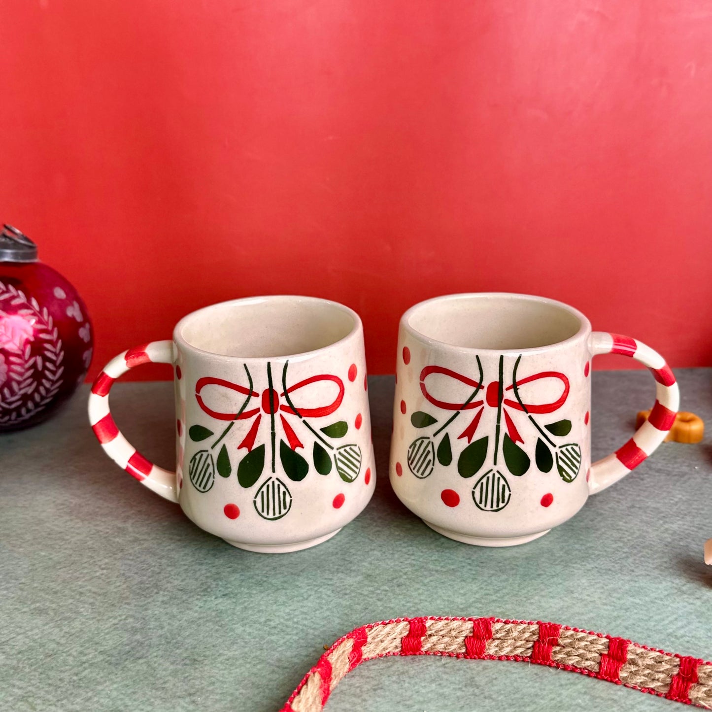 Merry Moments Stoneware Mug - Set of 2