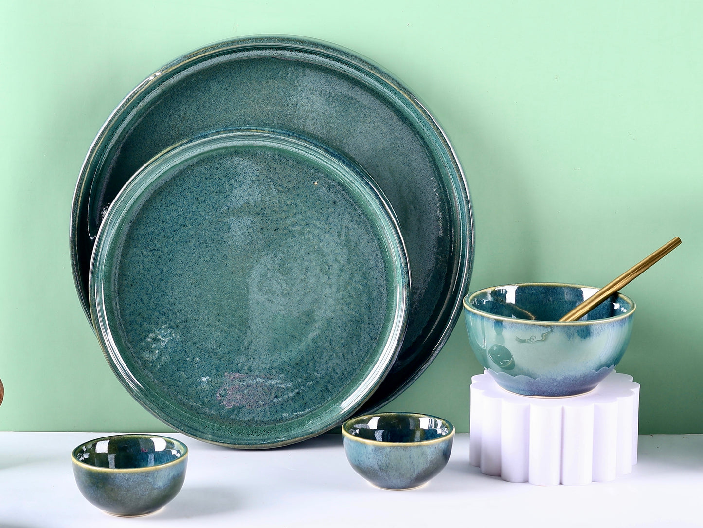 Veda Dinner Set for 2 - 7 pieces