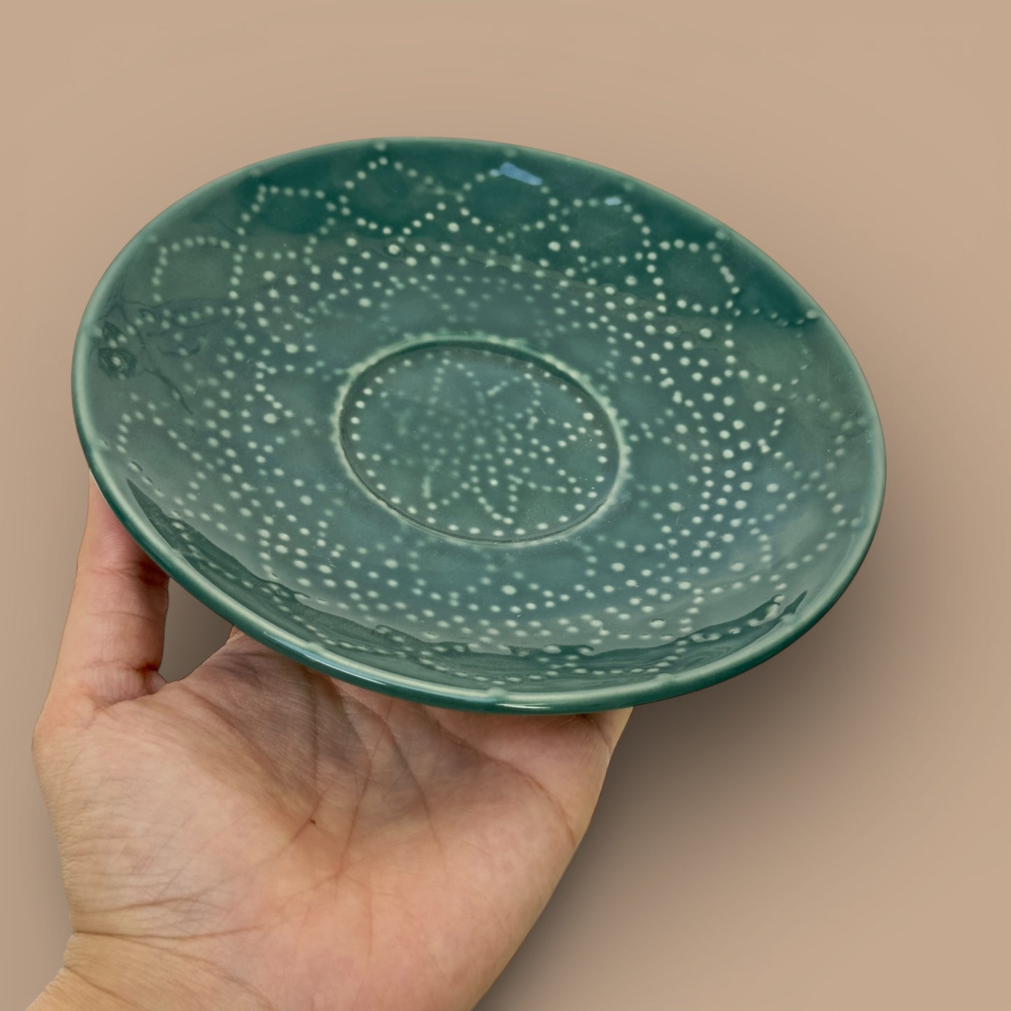 Vrinda Embossed Studio Pottery Quarter Plate - Pack of one