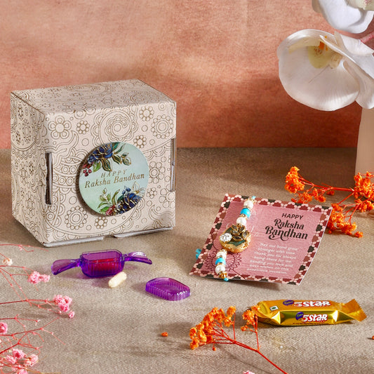 Mini Rakhi Gift Hamper - Rakhi Radiance for Brother or Bhabhi