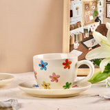 Daisy Handpainted Cup and Saucer