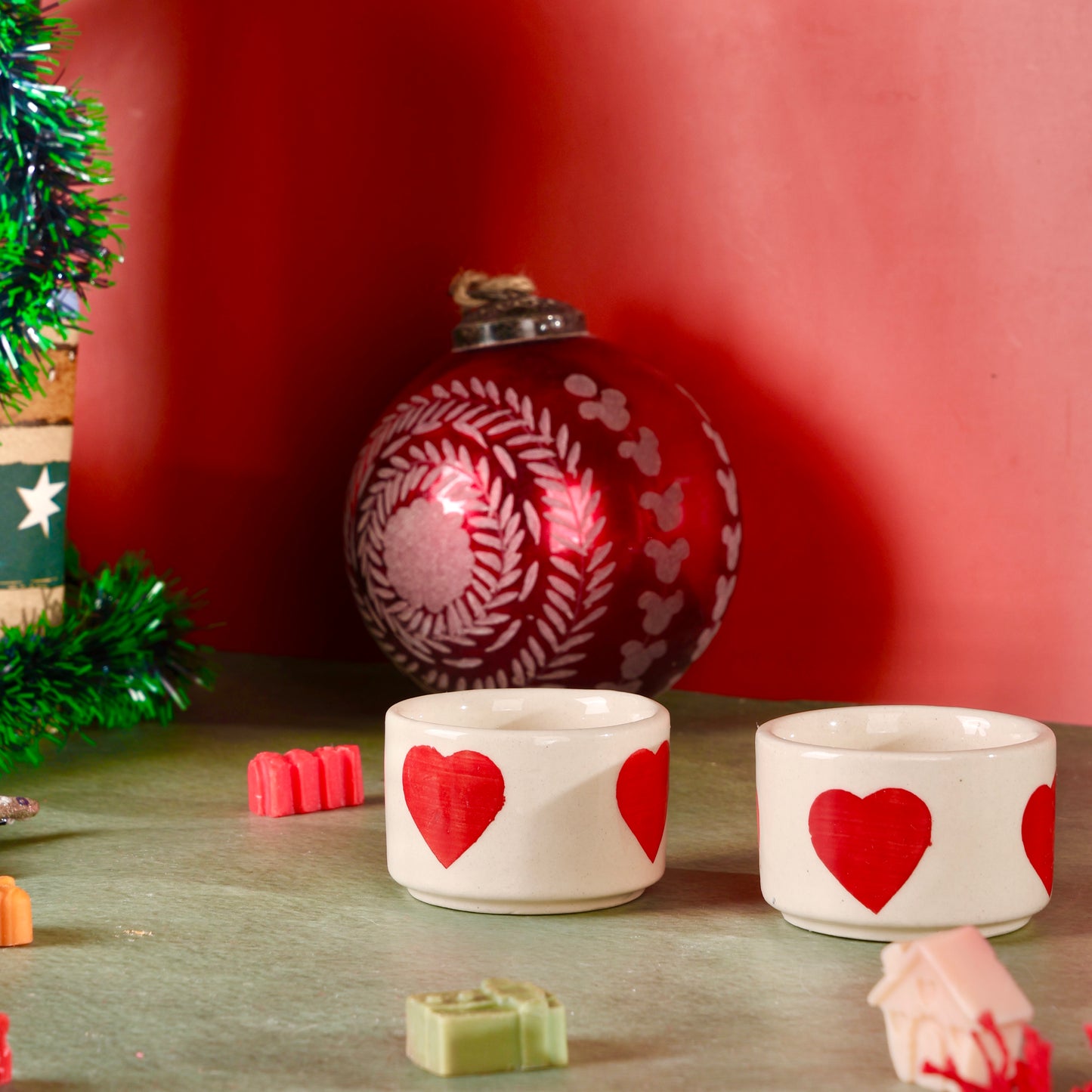 Set of 2 Eternal Heart Dip Bowls