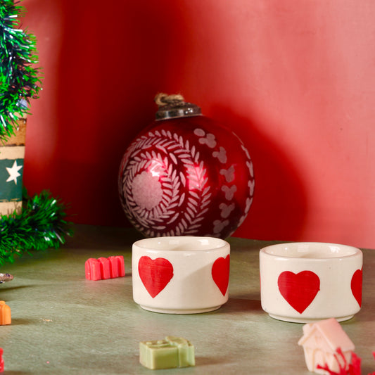 Set of 2 Eternal Heart Dip Bowls