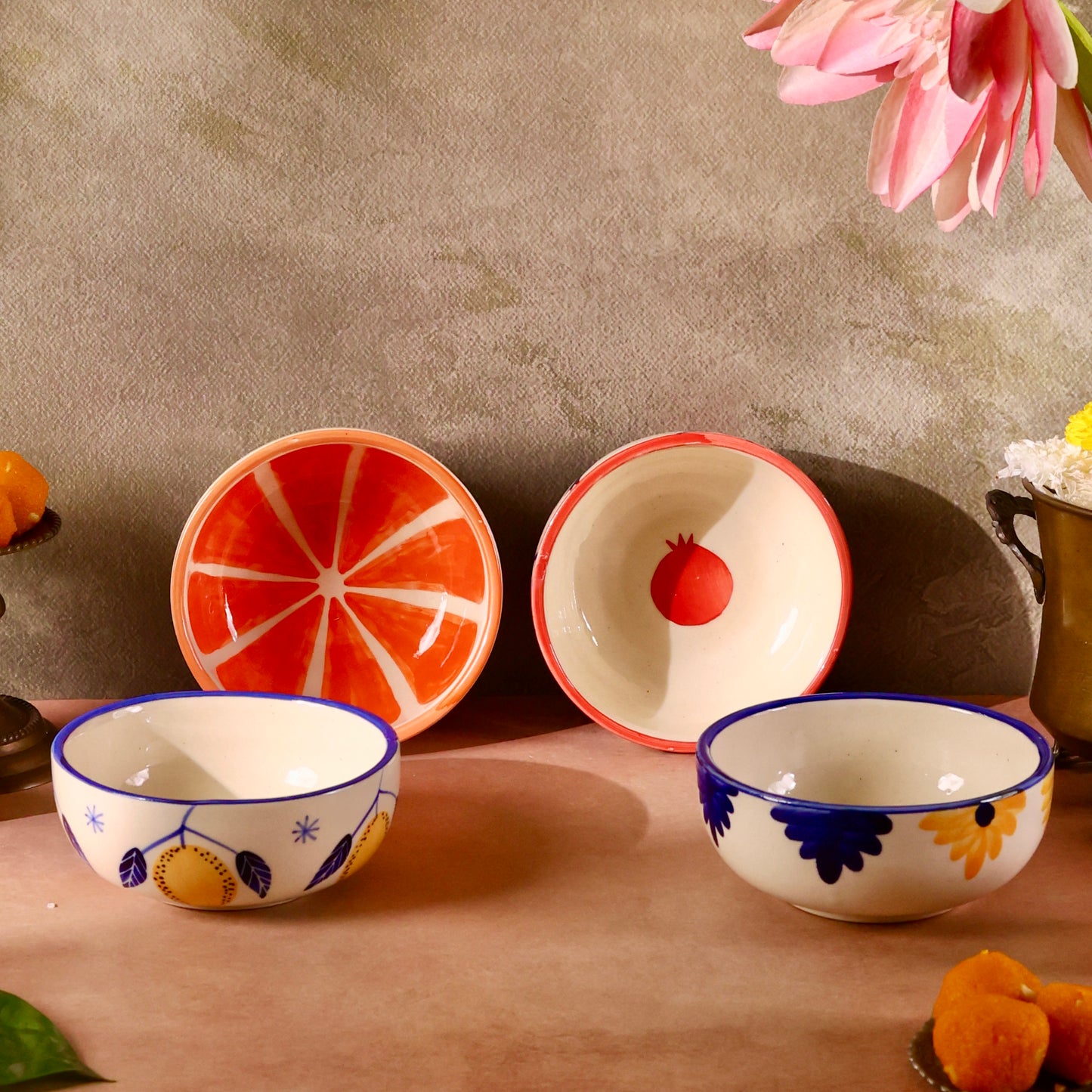 Fruity and Floral All Purpose Bowl Set of 4