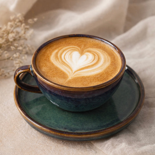 Kira Wide Cappuccino Cup and Saucer