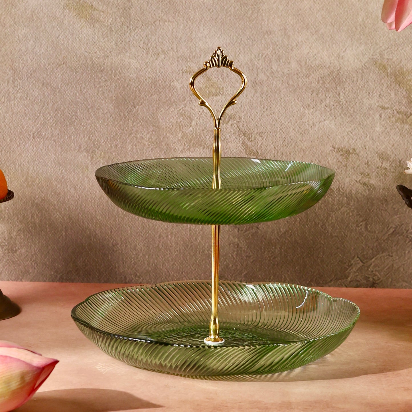 Irina Glass 3 tier Cake or Cupcake Stand or Fruit Platter