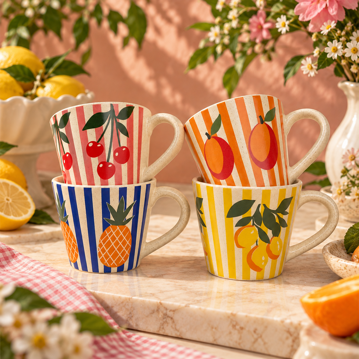 Sunlit Ordhard Cups - Pack of 4