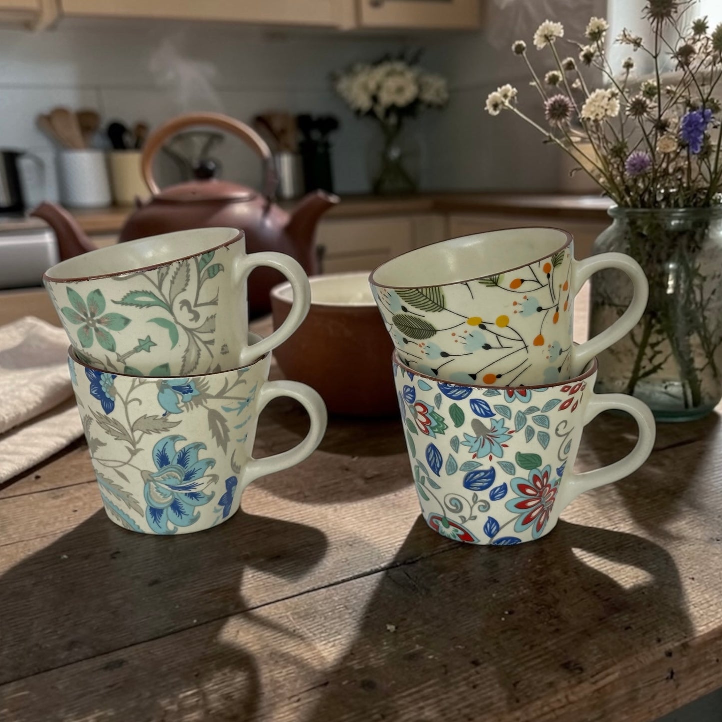 Printed Espresso Cups - Pack of 4