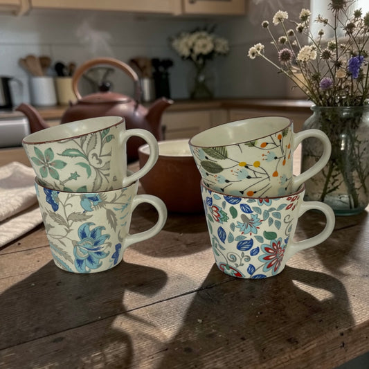 Printed Espresso Cups - Pack of 4