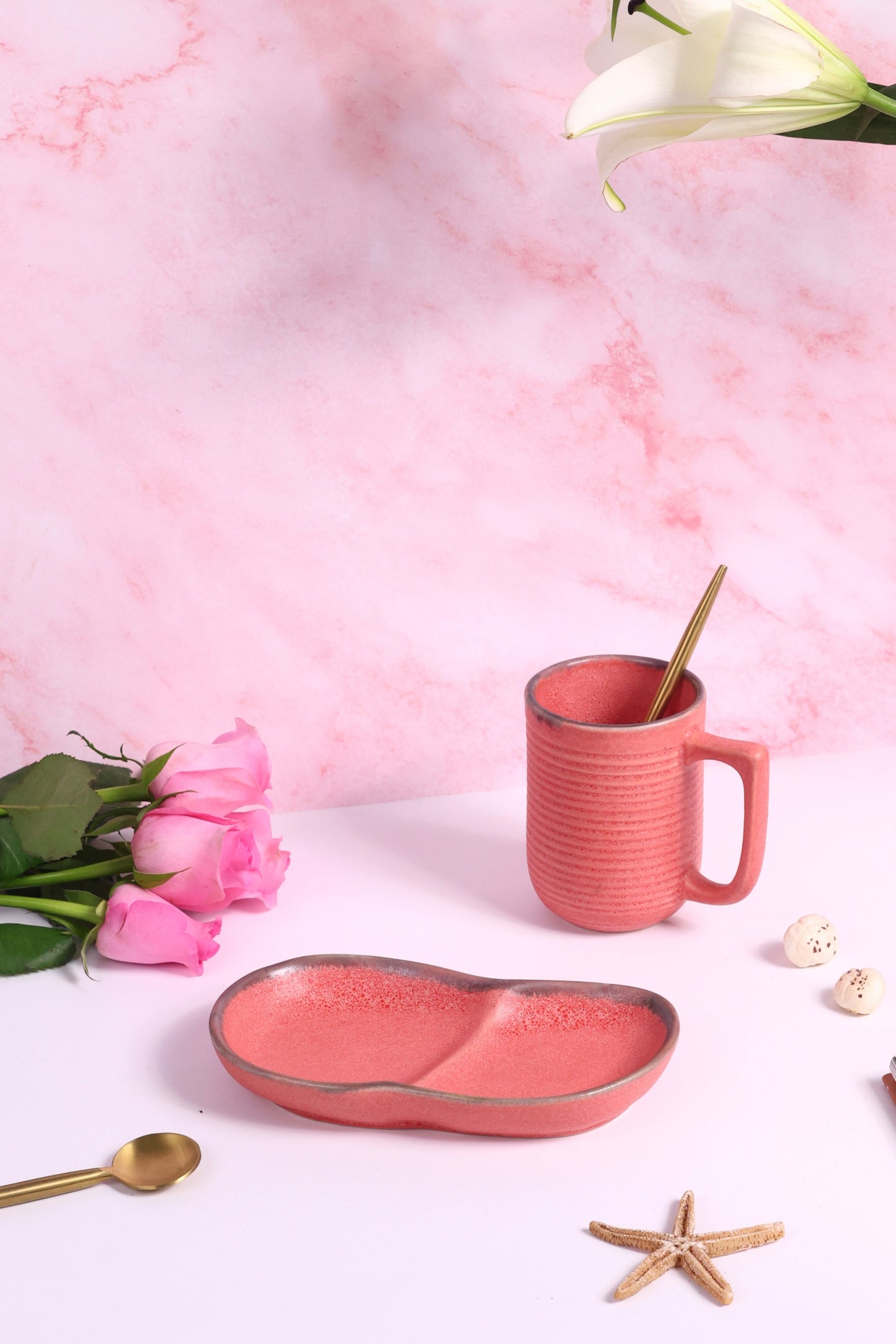 Mug and Cookie Plate - Red