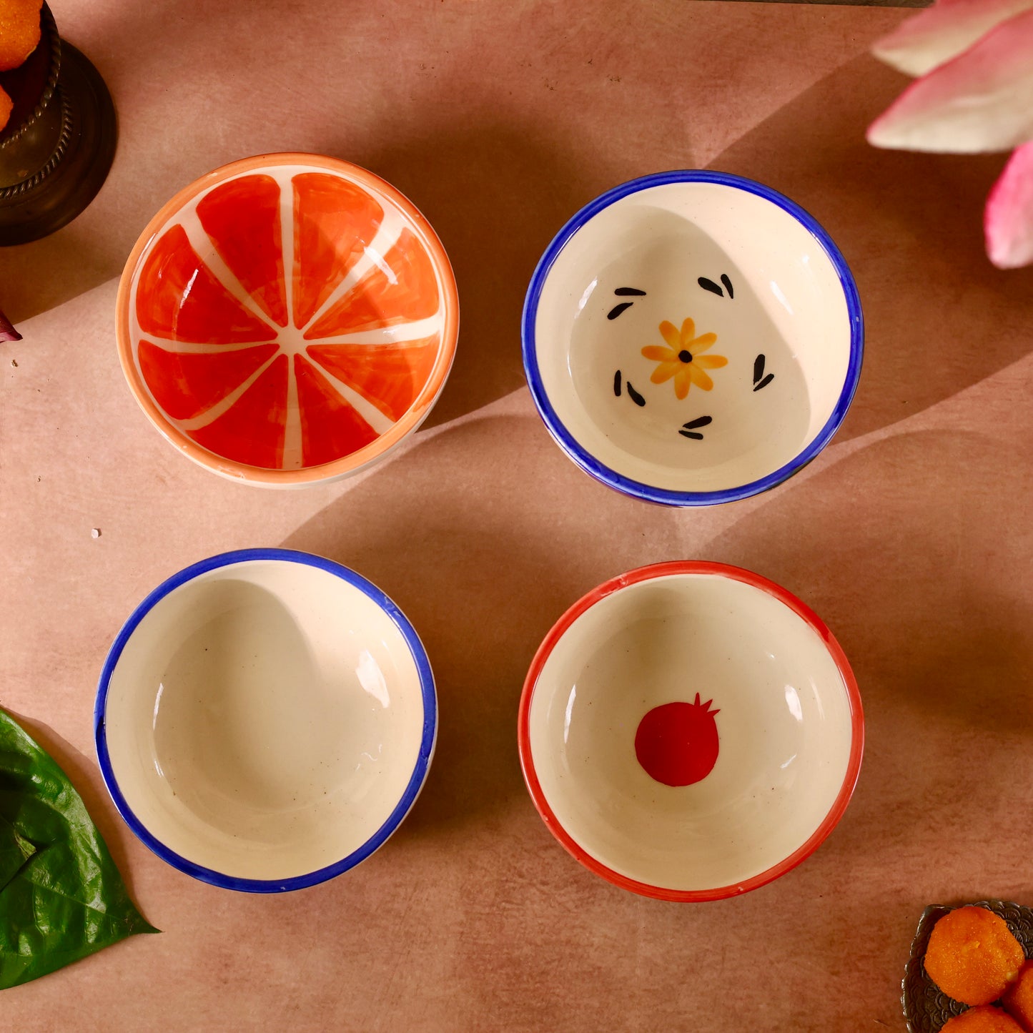 Fruity and Floral All Purpose Bowl Set of 4