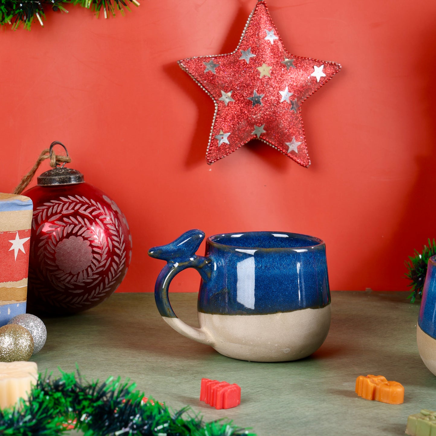 Blue Terra Bird Mugs - Pack of 2