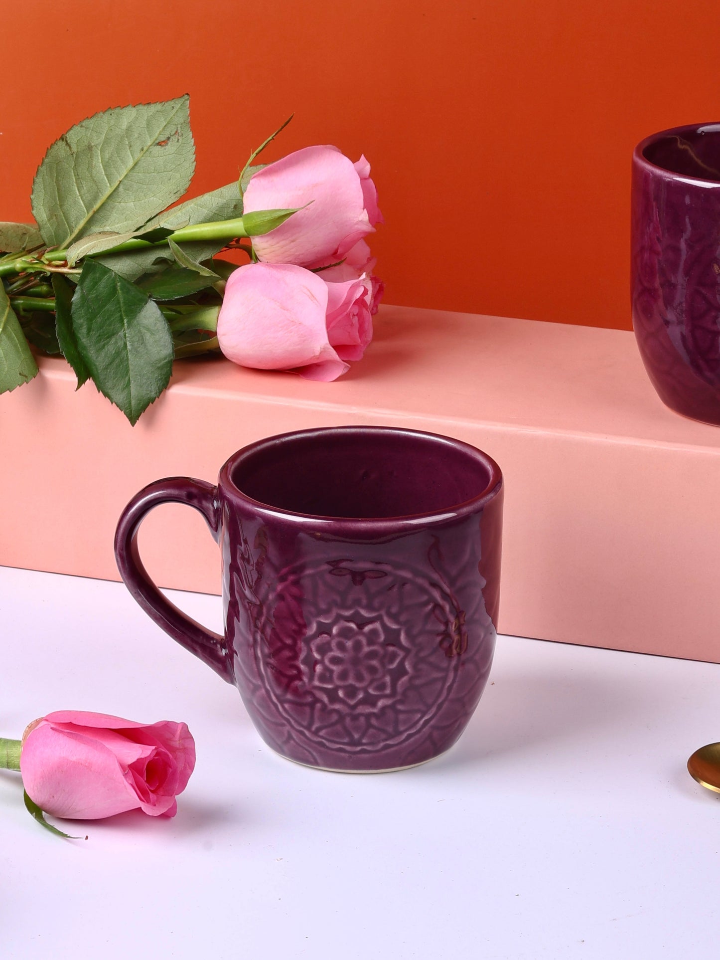 Spring Embossed Mugs - Beautiful Spring Colours