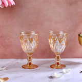 Theo Crystal Elegant Wine Glasses Golden