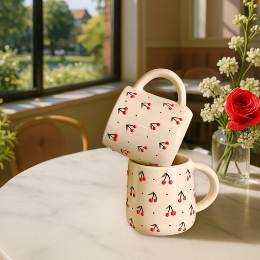 3D Cherry Pop Duo Mugs - Set of 2