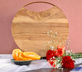 Wooden Chopping Board with Gold Handle