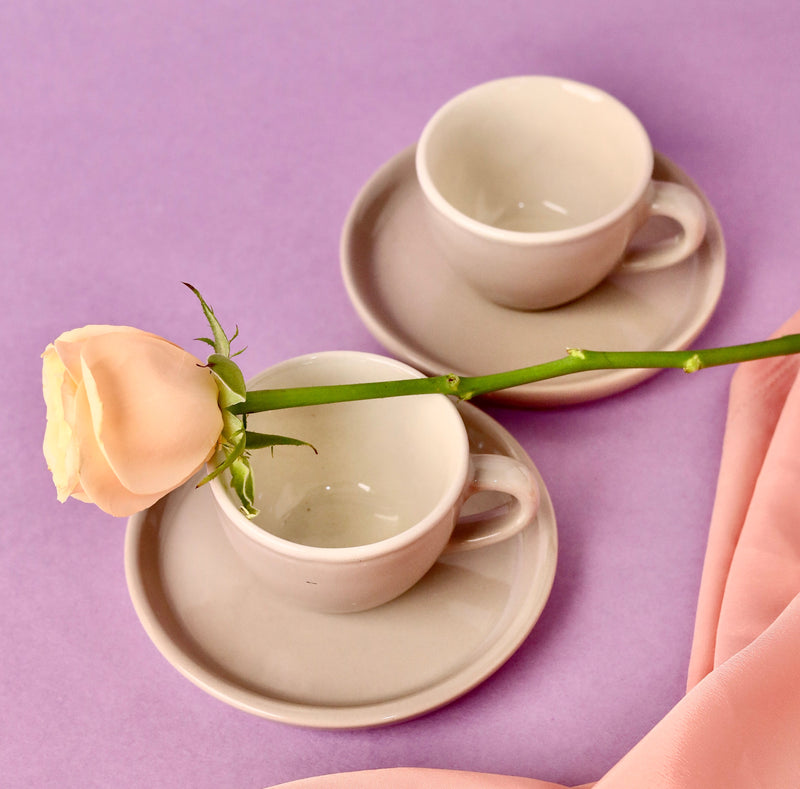 Gigi Stoneware Cup and Saucer Set - High Tea Breakfast Collection