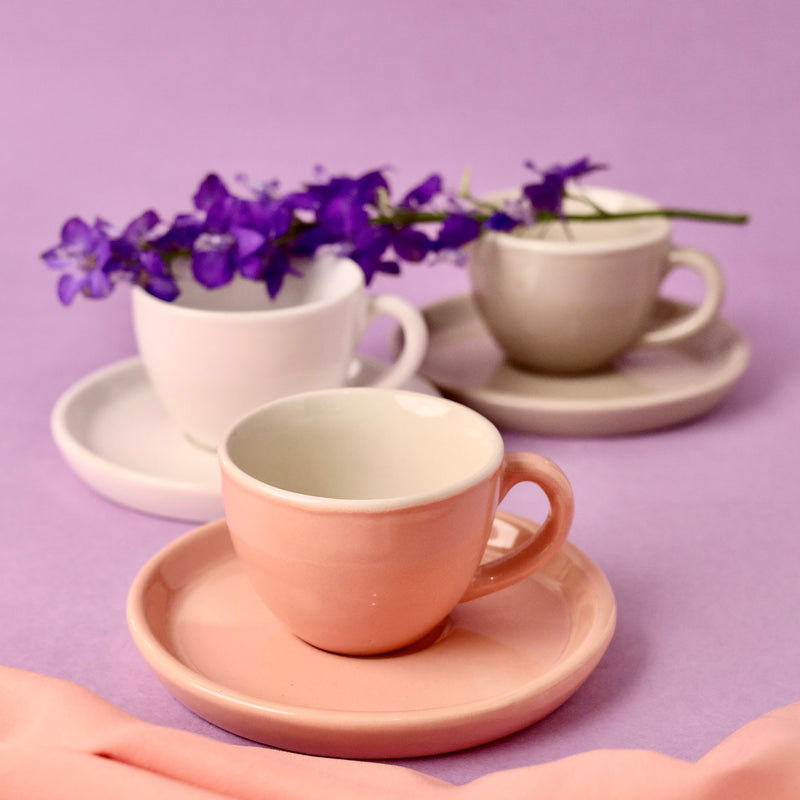 Gigi Stoneware Cup and Saucer Set - High Tea Breakfast Collection