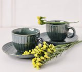 Garden Tea Party Green Cup and Saucer