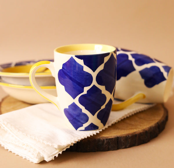 Yellow and Blue Moroccan Snack Set