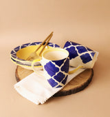 Yellow and Blue Moroccan Snack Set