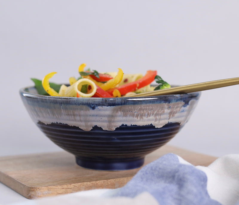 Blue Havana Ramen Serving Bowl