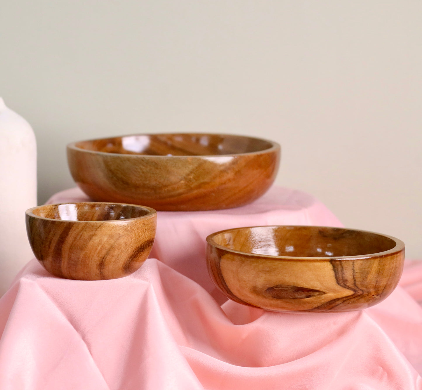 Set of 3 Wooden Bowls