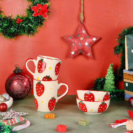 Strawberry Snack Set - Set of 4