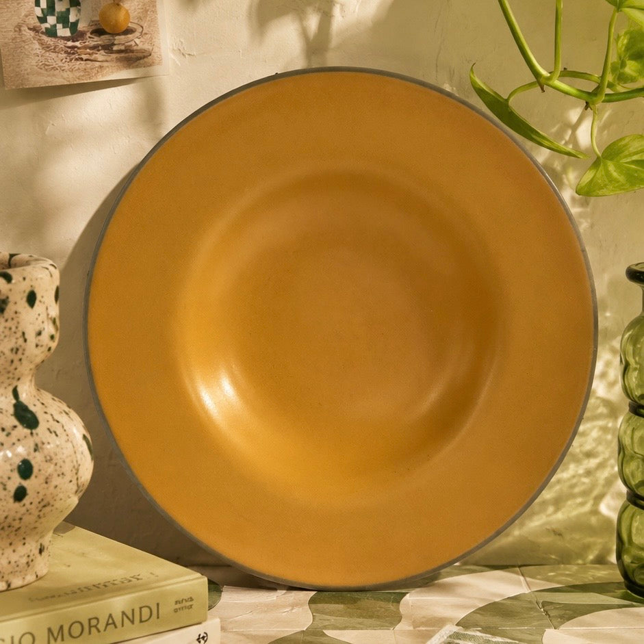 Sunshine Yellow Pasta Plate Large