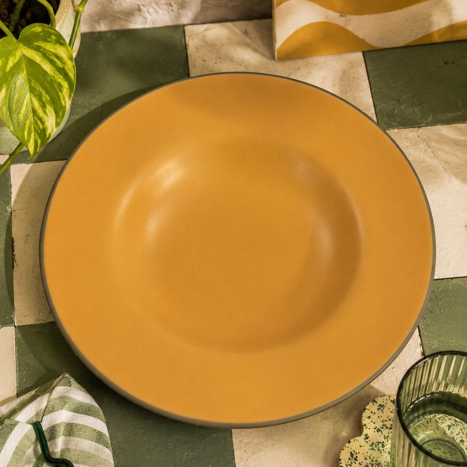 Sunshine Yellow Pasta Plate Large