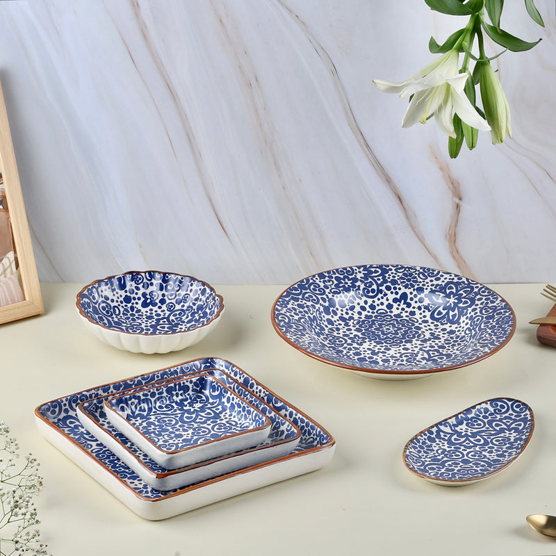 Blue Phool Bagh Snack Set Pieces and Combos