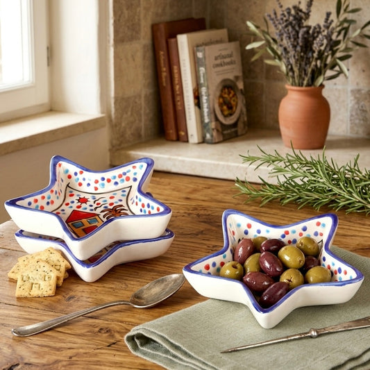 Starry Sky Star Shaped Shallow Snack Bowl - Pack of 2