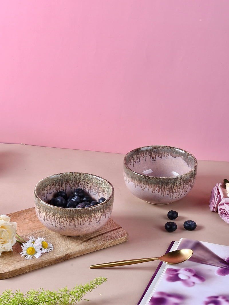 Pastel Pink Studio Pottery Snack Bowls