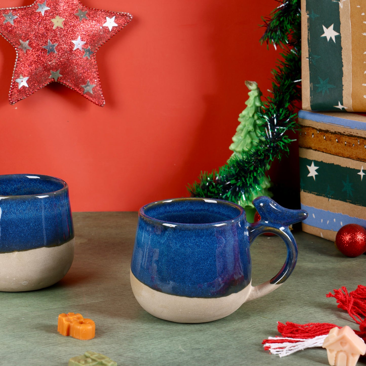 Blue Terra Bird Mugs - Pack of 2