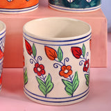 Cheerful Ceramic Handpainted Planters - Multicolour