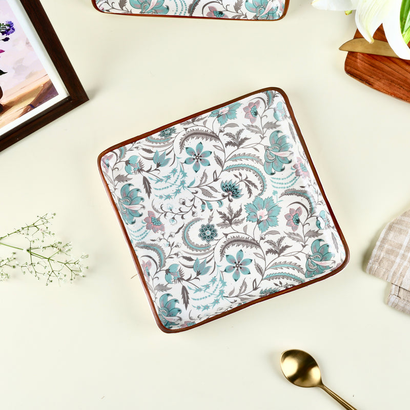 Muted Pastel Phool Bagh Square Plates