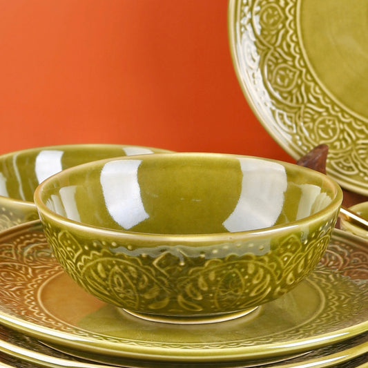 Green Renee Studio Pottery Serving Bowl Medium
