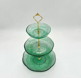 Irina Glass 3 tier Cake or Cupcake Stand or Fruit Platter